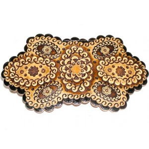 Заколка-автомат береста "7 овалов" 105х60мм Заколка-автомат береста "7 овалов" 105х60мм