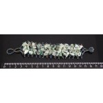 Браслет из авантюрина зелёного и бисера, на застежке