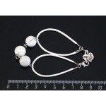 Браслет из каулита "3 шарика", шарик 12мм, на шнурке