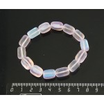 Браслет из опала (синт.), столбик 13х8мм, цвет розовый