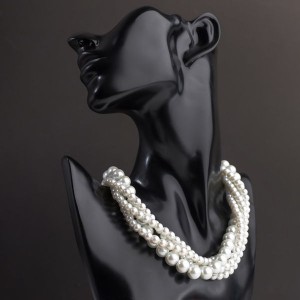 Бусы жемчуг жгут, цвет белый (пластик)