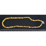 Бусы из янтаря, крошка желтый+молочный, 51см
