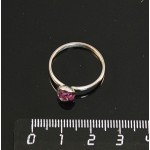 Кольцо с корундом красным (кристаллы 1-2мм, мозаика) р-р 18