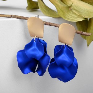 Серьги ассорти "Ветер" неровность, цвет сине-золотой Серьги ассорти "Ветер" неровность, цвет сине-золотой