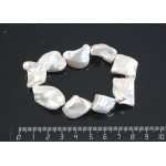 Браслет из жемчуга-майорки под барокко, цвет белый