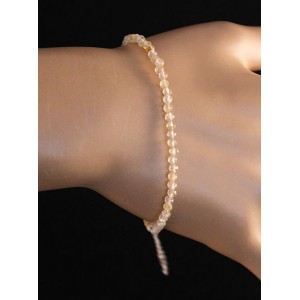 Браслет из волосатика "золотого" шарик гр.3мм, на застежке