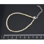 Браслет из волосатика "золотого" шарик гр.3мм, на застежке