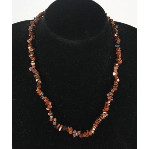 Бусы обсидиан тигровый галтовка