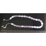 Бусы из опала (синт.), столбик 13х8мм, цвет розовый