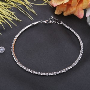 Колье "Лёд", 1 ряд, цвет белый, цвет серебристый Колье "Лёд", 1 ряд, цвет белый, цвет серебристый