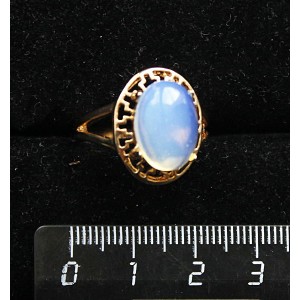 Кольцо c опалом (иск.), греческое, 14х10мм