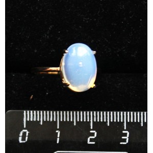 Кольцо c опалом (иск.),  овал 14х10мм