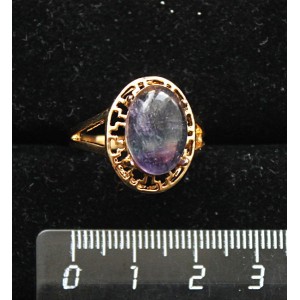 Кольцо c флюоритом, греческое, 14х10мм