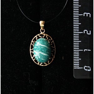 Кулон из амазонита,  "греческий", 14х10мм