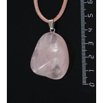Кулон из кварца розового, галтовка 35х22х18мм