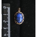 Кулон из лазурита синего,  "греческий", 14х10мм
