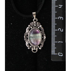 Кулон из флюорита, "принцесса", овал 14х10мм