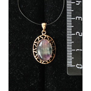 Кулон из флюорита,  "греческий", 14х10мм