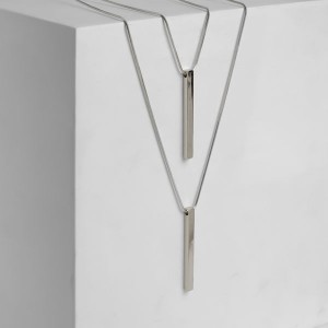 Кулон "Тотем" грани, цвет серебро, 70см Кулон "Тотем" грани, цвет серебро, 70см