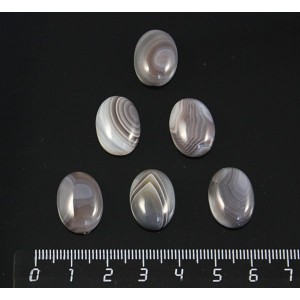 Агат серо-коричневый (ботсванский), кабошон овал 18х13мм