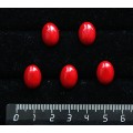 Коралл красный (иск.), кабошон овал 14х10мм