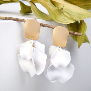 Серьги ассорти "Ветер" неровность, цвет бело-золотой Серьги ассорти "Ветер" неровность, цвет бело-золотой