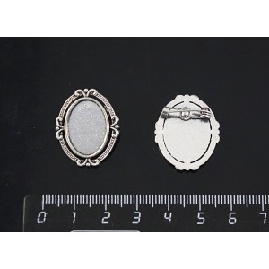 Основа для броши "4 лилии", сеттинг овал 18х13мм