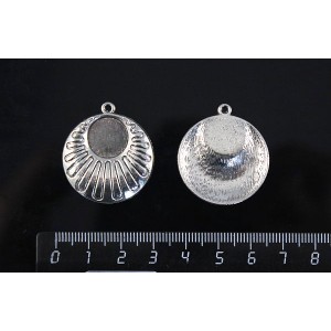 Основа для кулона "ракушка", сеттинг круг 12 мм