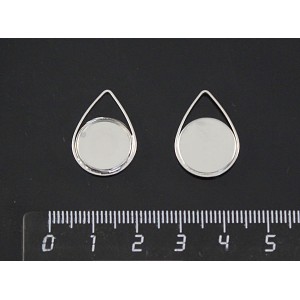 Основа для кулона "капелька", сеттинг круг 12мм