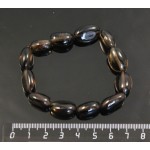 Браслет из раухтопаза, мятый овал 18х11мм