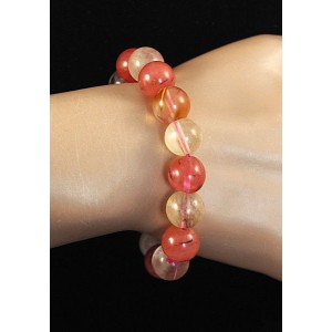 Браслет из халцедона, шарик 12мм