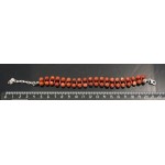 Браслет из яшмы красной со стеклярусами, шарик 6мм