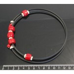 Колье из коралла на струнке, бочонки и галтовка