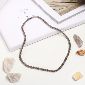 Бусы шар №4 раухтопаз, 45 см