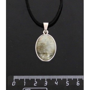 Кулон из лабрадорита, простой овал 25х18мм