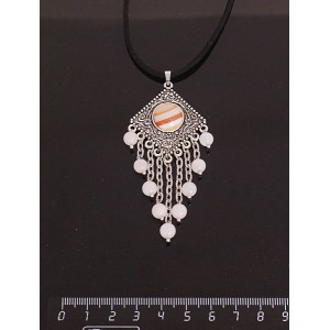 Кулон из cердолика полосатого,"роза", шарик кварц розовый 6мм,  круг 12 мм