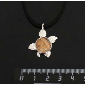 Кулон из яшмы песочной, круг 12мм, "ягодка"