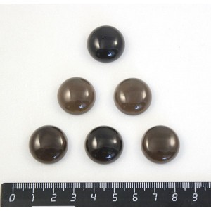 Кабошон из раухтопаза круг 20*20*8мм