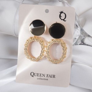 Серьги металл "Эврика", цвет золото