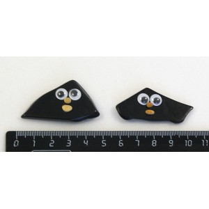 Сувенир "Домовой на магните" из обсидиана 35*20мм.