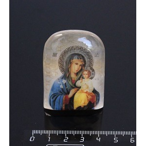 Икона из селенита "Неувядаемый цвет" арка малая, 38*30*52мм