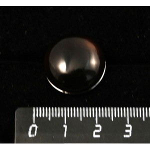 Брошь из раухтопаза, круг 20мм