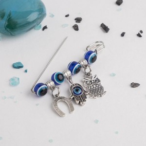 Булавка-оберег "Сова от сглаза", 5 х 4,5 см (пластик)