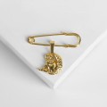 Булавка с подвеской "Ангел" 3,5см, цвет золото