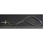 Колье гематит "Крест" 40 см + 2,5 см кулон