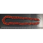 Бусы из сердолика со стеклярусами, шарик 6мм и 8мм