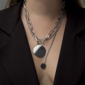 Колье "Звенья", цвет серебро, 42 см Колье "Звенья", цвет серебро, 42 см