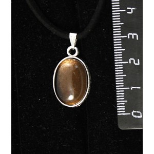 Кулон из раухтопаза, простой овал 18х13мм