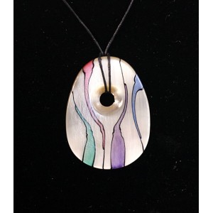 Кулон из селенита "капля" 55х40мм