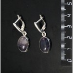 C925 Серьги 5.65г с флюоритом, овал 14х10мм